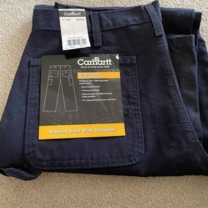 NWT Mens Carhartt washed duck work dungaree.